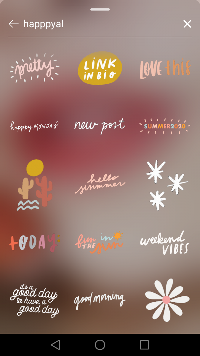 Instagram Story限时动态GIF搜索关键字:? happpyal