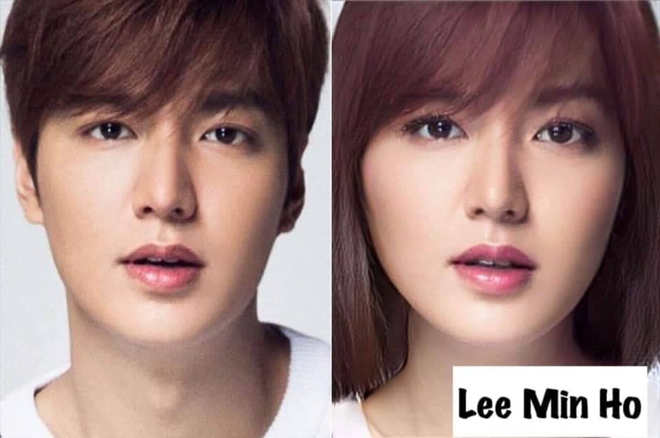 当韩国男明星变成女生模样：李敏镐