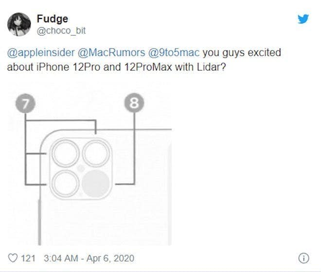 ✨ 镜头 镜头部分,绝大部分分析师预测iPhone 12系列中的Pro 与 Pro Max机款,会采用「3+1」四筒型镜头;即主镜头+远摄镜头+广角镜头,加上一颗可精准进行距离感测的「LIDAR光学雷达扫描仪镜头」。而iPhone 12 则依旧维持iPhone 11 的双镜头设计。