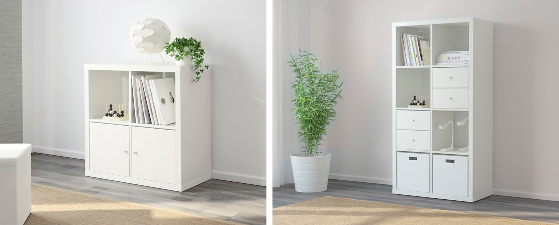 ✨IKEA消费者最爱 · 必买清单✨TOP 6: KALLAX 橱柜 层架组合特别适合收纳不同物品,无论是方形设计还是长形设计,配上防尘收纳盒就能很好打造整洁家居空间喽!