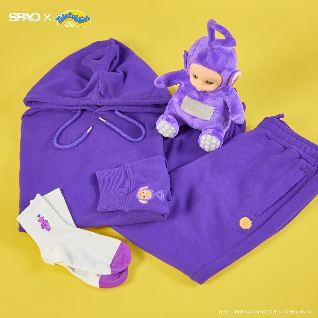该套装系列一共有4种对应Teletubbies天线宝宝四位主角:紫色Tinky-Winky、绿色Dipsy、黄色Laa-Laa、红色Po可选。