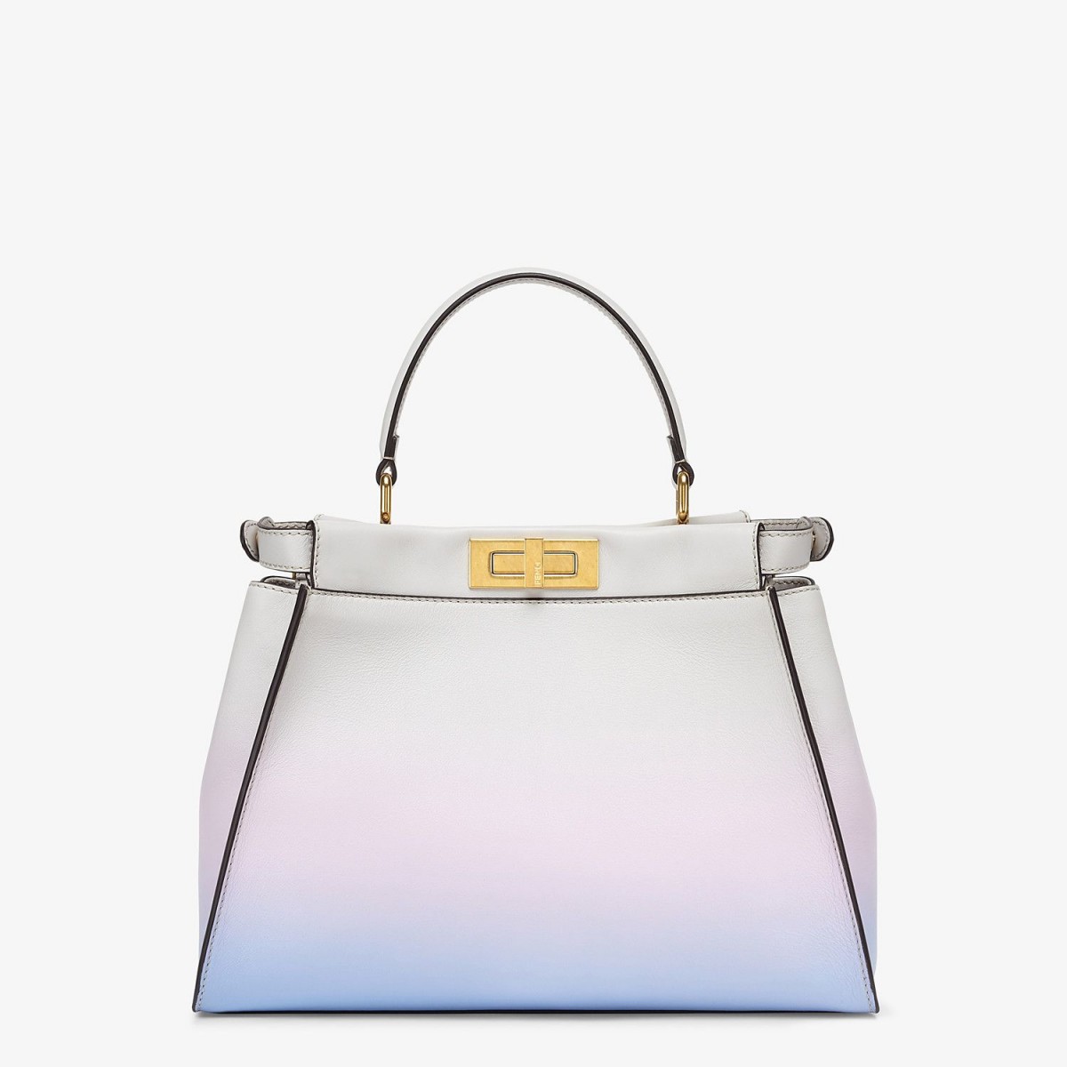 这款Peekaboo Iconic中号手提袋同样有着紫、粉、灰渐变色设计,柔和同色系皮革衬里很加分之余,内里的隔层设计也是出了名的能「装」!除了平日出门必备的多项必需品,塞个小化妆包方便出门补妆也没问题~