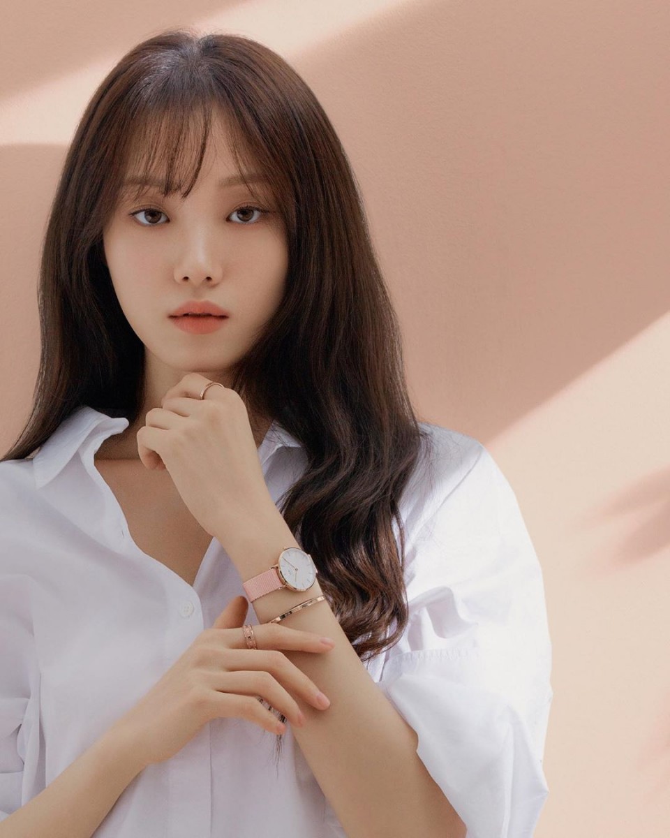 DW 春夏樱花粉手表