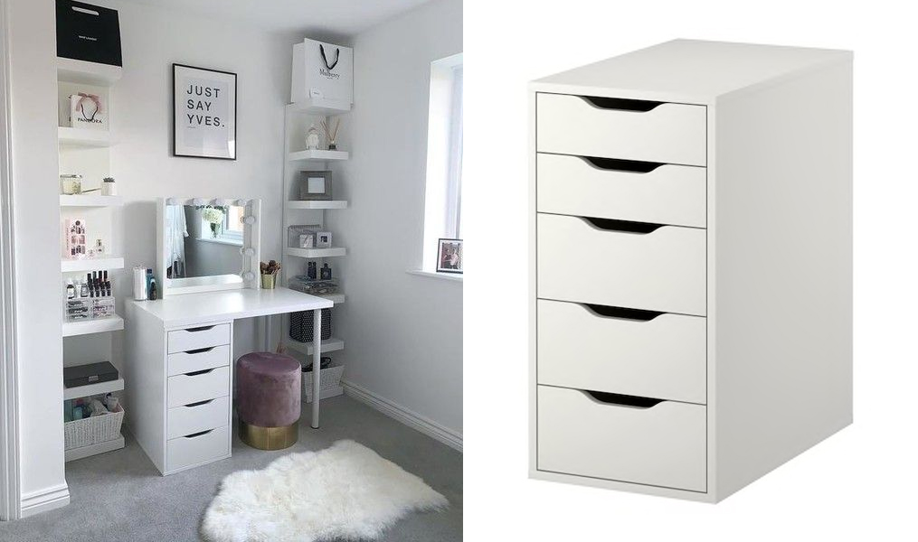 ✨小编私心推荐IKEA必买好物✨ ALEX 抽屉柜 不少美妆YouTuber的工作室或家中都有它!外观特别简洁、内里容量超大特别能「装」,收纳化妆品、文具都很适合哟~