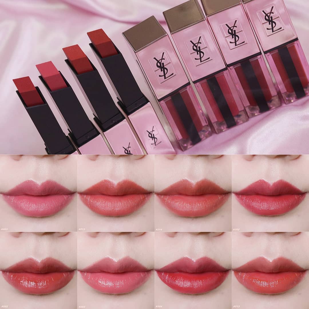 玫瑰金唇釉 YSL 新品