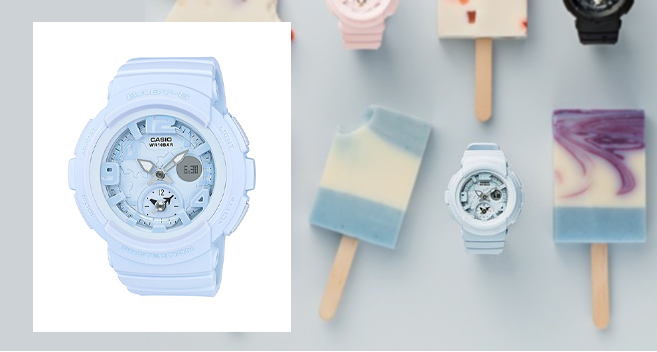 CASIO BABY-G WATCH BGA-190BC-2BDR:梦幻「粉蓝色」款式超级减龄,小编觉得这款莫名看着很有冰淇淋的feel…超降温的说(笑)RM515 >> 链接