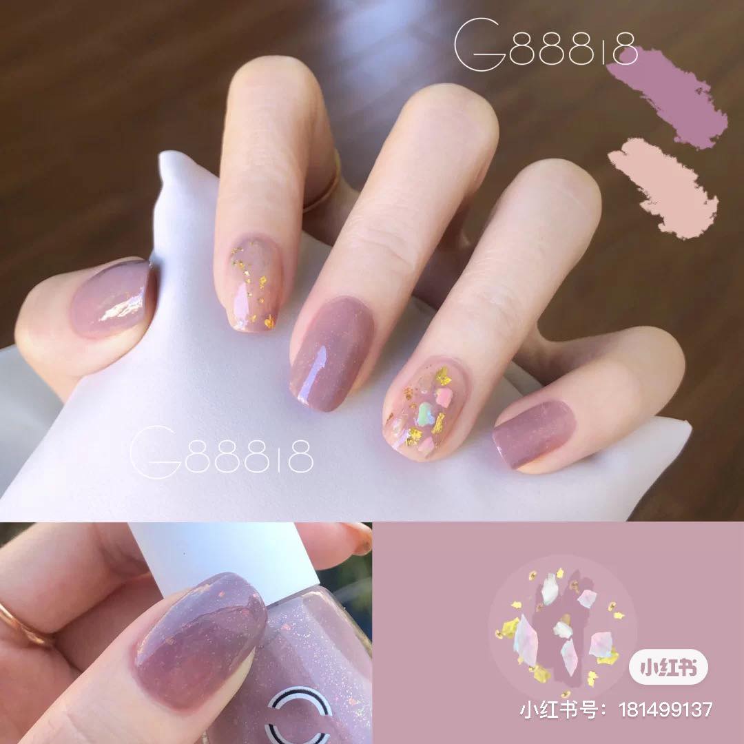 沁凉消暑冰沙系美甲 「西柚蜜桃冰沙」橘杏色款式小编私心最Pick!♡ 马卡龙蓝「蓝莓冰沙」、柔美紫「葡萄冰沙」、清亮黄「甜糯香芒芋圆冰沙」、...各种嫩嫩的色泽都巨美呀~