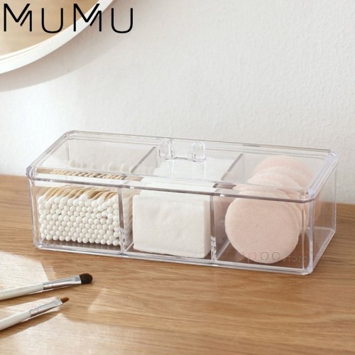 8、防尘翻盖化妆棉棉签收纳盒 RM18.80 >> 链接 CP值超高的一款压克力收纳盒；备有防水防尘盖设计所以除了可以放在房间化妆桌上进行妥善收纳，也可以放在浴室里收纳棉花棒、卸妆棉～如果不用来收纳护肤美妆用品，还能当饰品收纳盒使用哦！