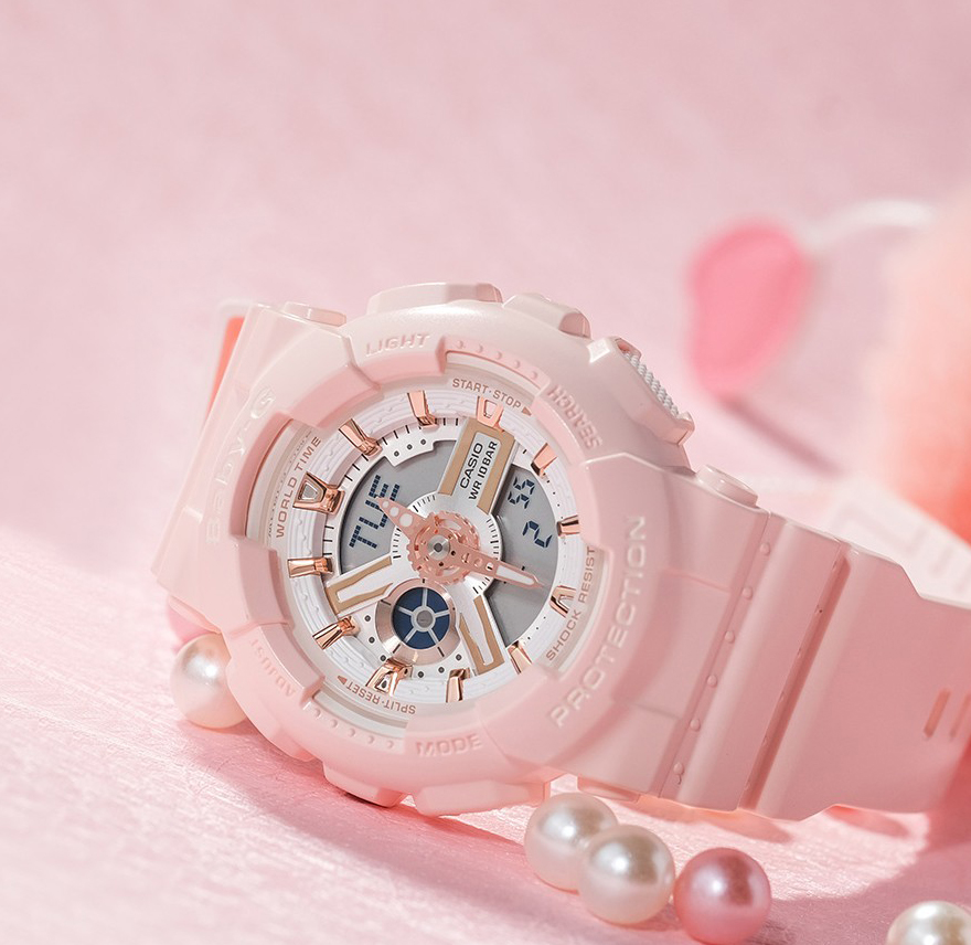 CASIO BABY-G SPORT WOMEN WATCH BA-110RG-4ADR:绝美宝宝粉色像极了草莓奶霜冰淇淋即视感,这个减龄MAX的配色设计真的太可啦!RM515 >> 链接