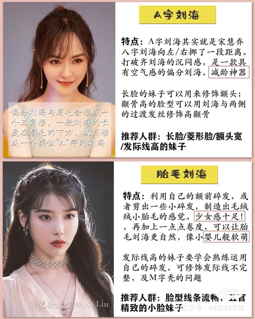 A 字刘海 胎毛刘海
