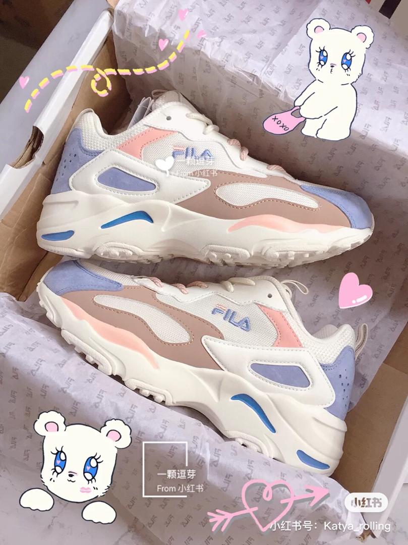 人气 FILA 「马卡龙粉紫」老爹鞋 18