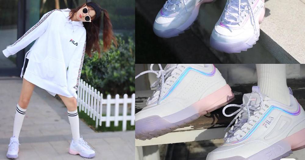 人气 FILA 「马卡龙粉紫」老爹鞋 20