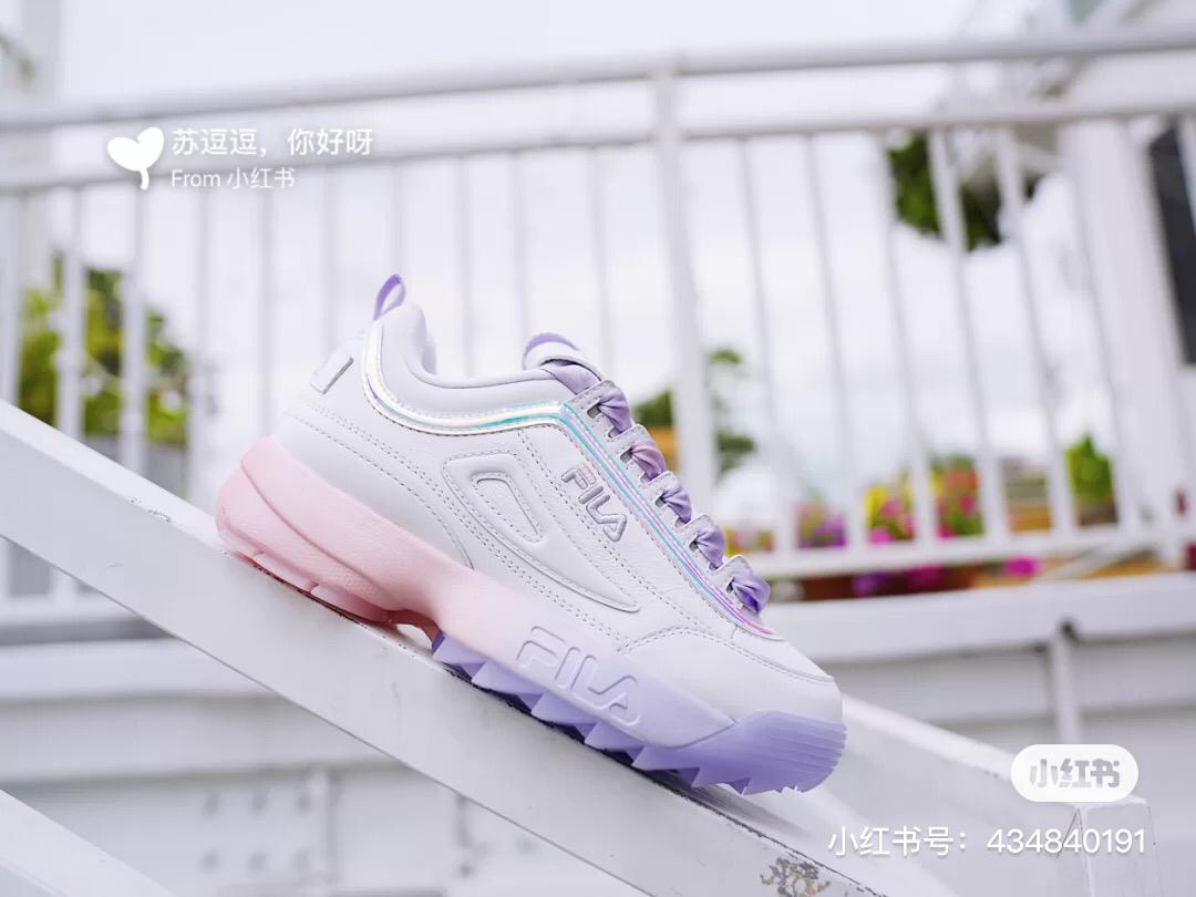 人气 FILA 「马卡龙粉紫」老爹鞋 4
