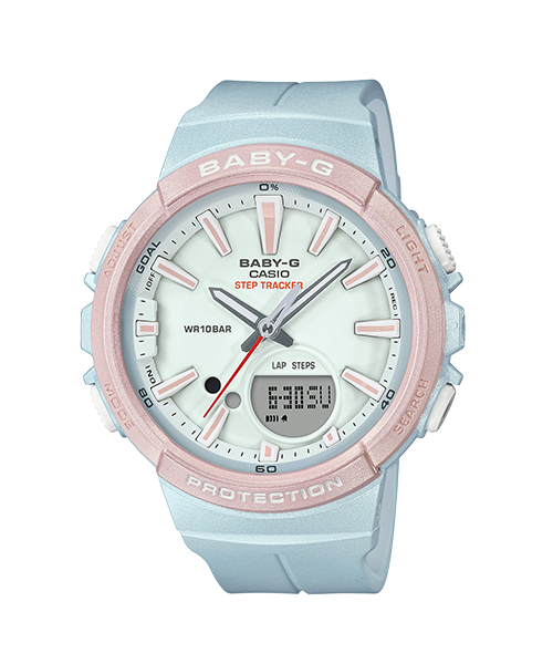 粉蓝表带+表盘搭配粉色表圈款式,仅显可盐可甜魅力!RM412 >> 链接