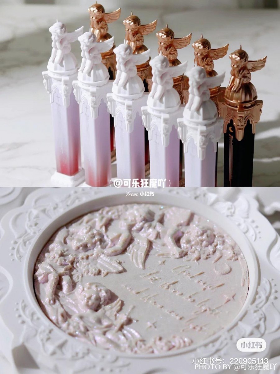 不少小红书网民冲着这波小天使系列颜值大赞道：「这是给人用的吗？这分明是给仙女使的化妆品」、「根本艺术品登记，买来都舍不得用！」、「妈耶花知晓真的太会了！」