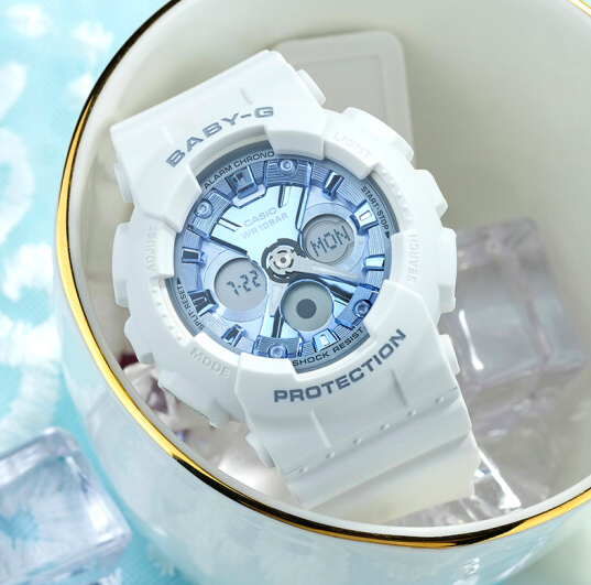 ✨ CASIO BABY-G Women Watch BA-130-7A2DR 蓝白金属色: 可盐可甜的蓝白金属色为你的日常搭配搭出率性个性风,金属感表盘超级吸睛呢!RM888 >> 链接