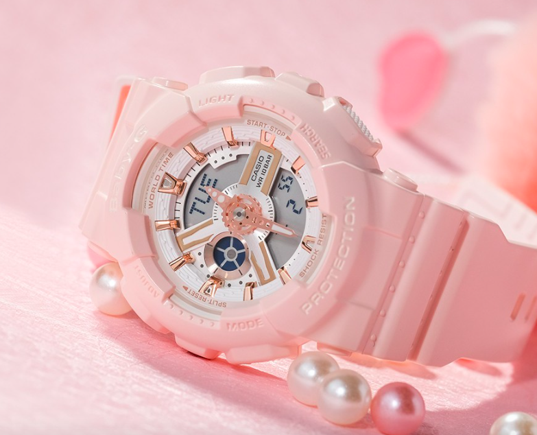 ✨ CASIO BABY-G SPORT WOMEN WATCH BA-110RG-4ADR 棉花糖粉嫩色: 靓丽甜美的棉花糖粉色系,磨砂材质和金属点缀设计特别有质感!少女心又没有被这款撩到了呢(笑)RM505 >> 链接