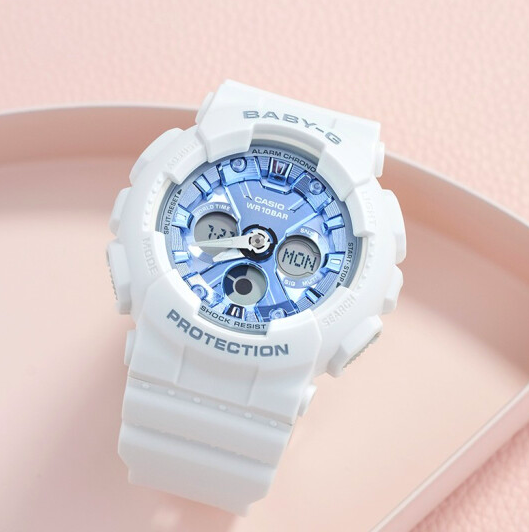 ✨ CASIO BABY-G Women Watch BA-130-7A2DR 蓝白金属色: 可盐可甜的蓝白金属色为你的日常搭配搭出率性个性风,金属感表盘超级吸睛呢!RM888 >> 链接
