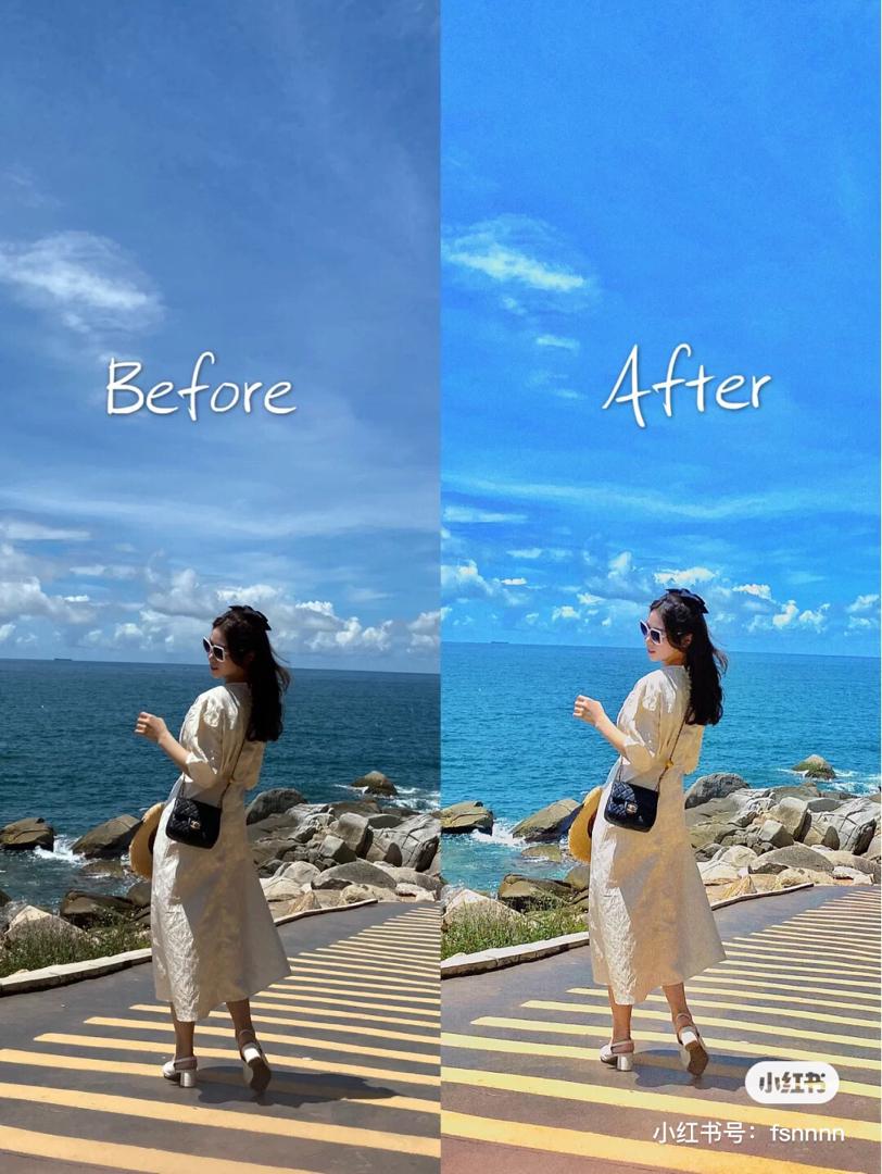 before & after 对比度