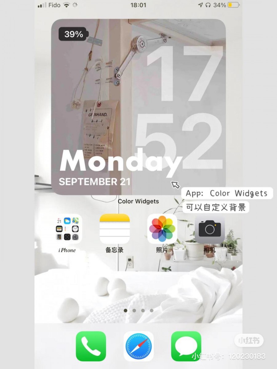除了Widgetsmith,也推荐可以下载使用「Days Matter」和「Color Widgets」这两款APP,当中的日历时间模式,自定义背景图、颜色主题和字体功能,用以点缀桌面特别好用!
