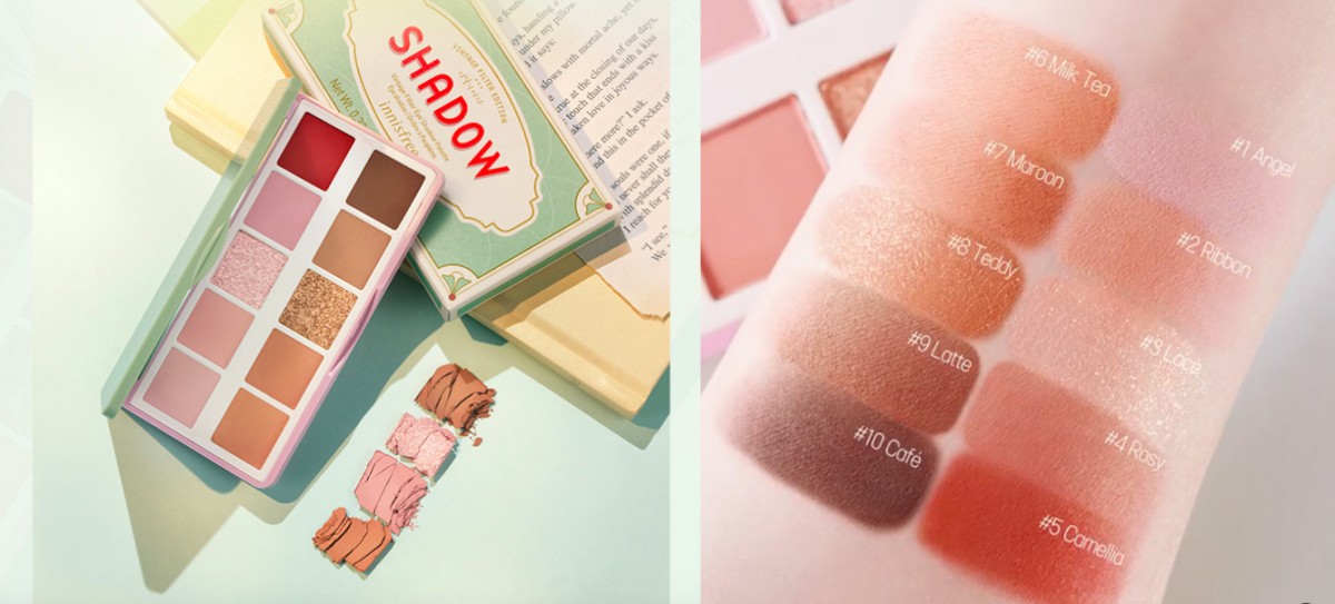 # Innisfree Vintage Filter 系列眼影盘 RM120 >> 链接 喜欢粉嫩嫩「桃花眼」妆效的Girls这盘绝对是本季必备！上排适合用来打造红粉嫩嫩的清新可人feel眼妆，下排奶茶色、拿铁色等大地色则特别日常百搭。色调适中不会过重、新手也能轻松驾驭，其中几款色泽还能用来当腮红呢～