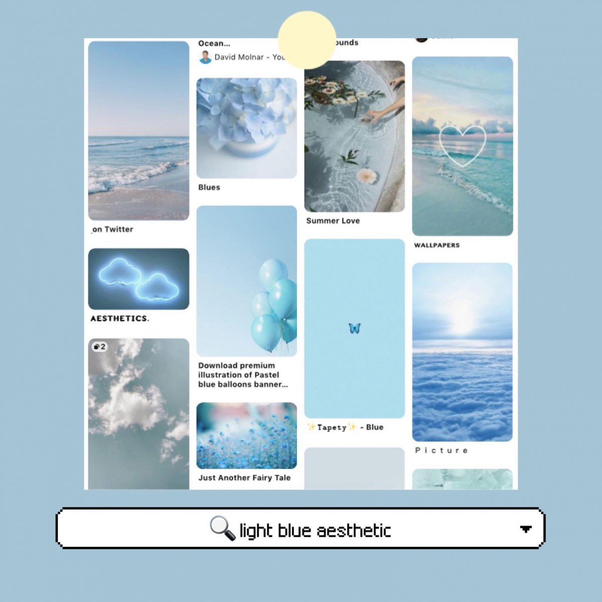 【ios 14桌面】Pinterest 素材搜索关键字(一):【颜色】aesthetic(eg:light blue aesthetic / pastel pink aesthetic)