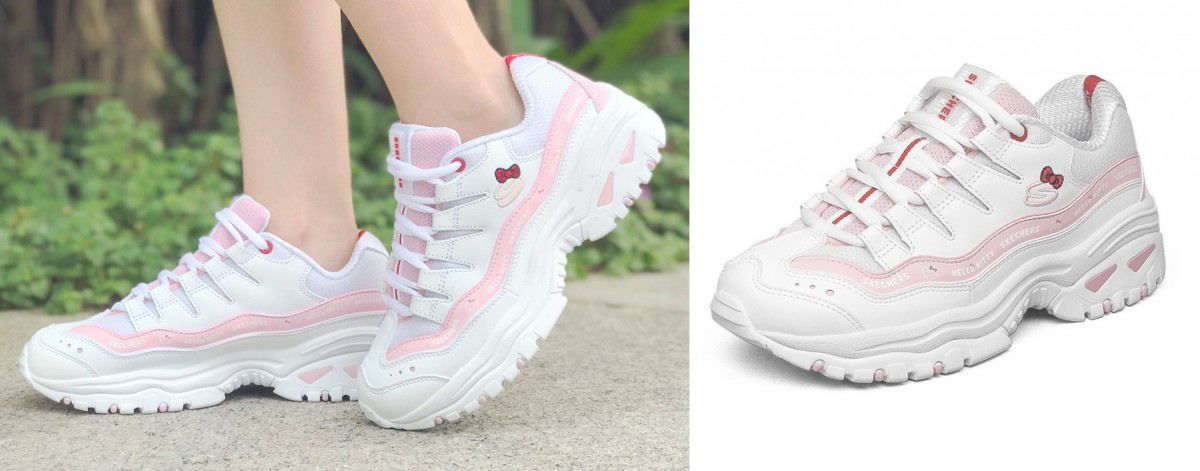 SKECHERS x Hello Kitty联名款 RM459 >> 链接 粉x白色萌力全开,绝对狙击少女心!? 复古Bukly廓形加上萌系配色和小图腾,喜欢Hello Kitty的女生一定会尖叫啊~这款鞋履如今已经可以在大马Skechers购得喽!