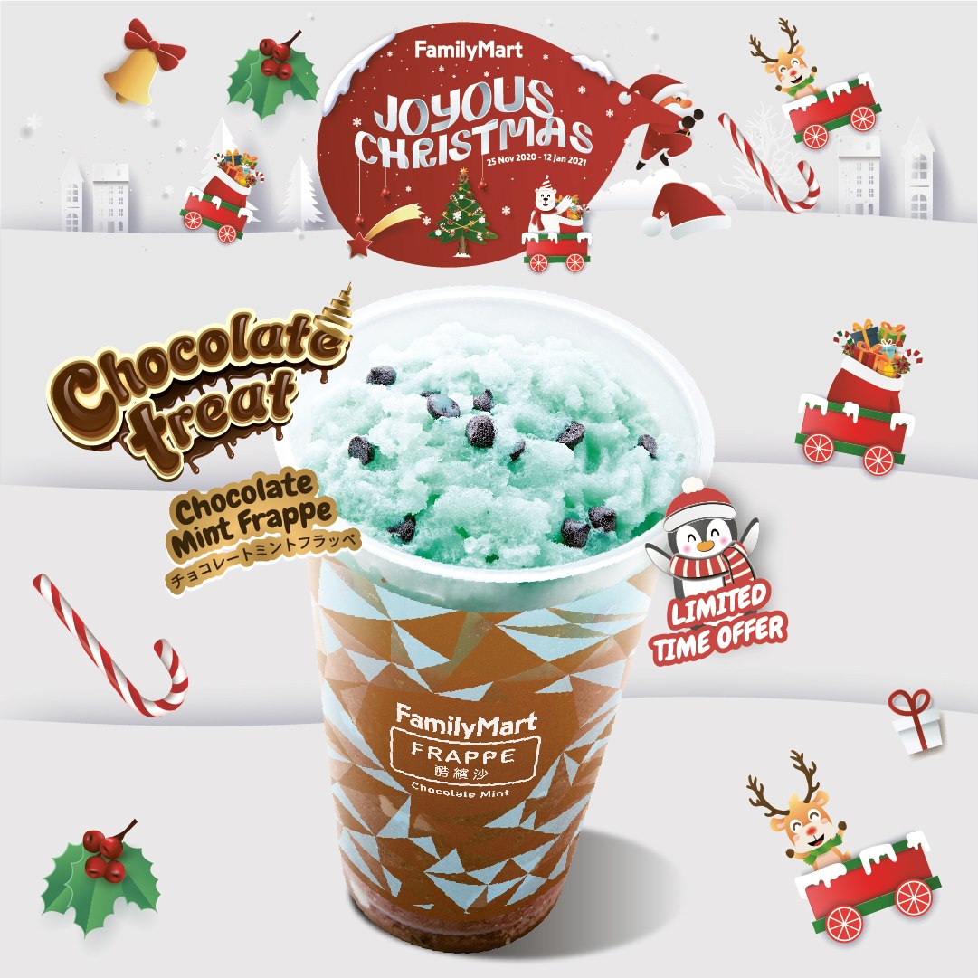 Chocolate Mint Frappe (RM8.90): 去年圣诞月也推出过的「薄荷x巧克力」冰沙回归啦!这么完美口味组合今年不要再错过喽~