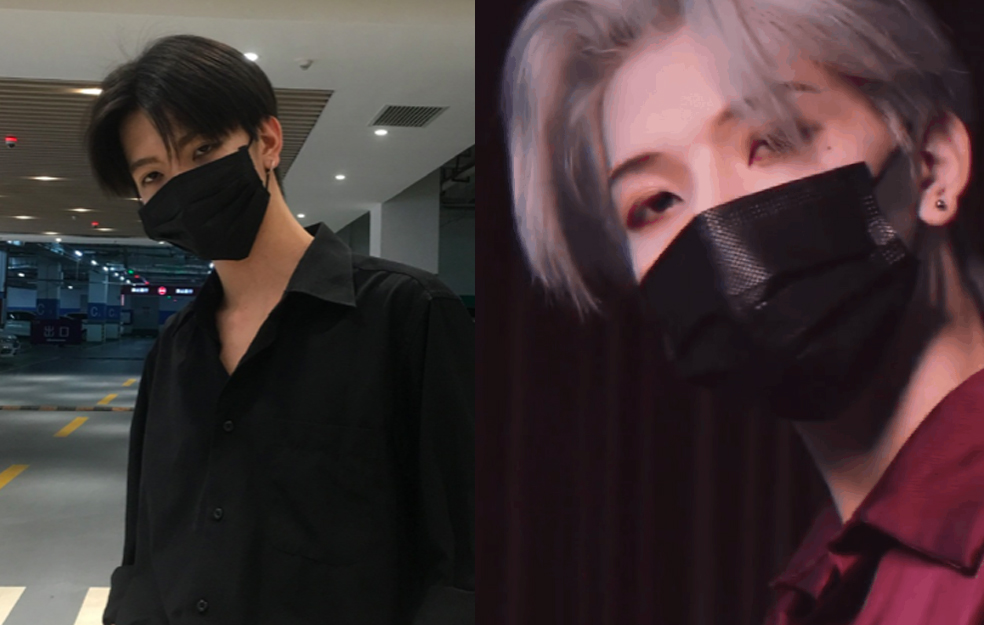 首先是这位痞帅男神,浓眉+深邃眼眸加上霸总感的发型电力十足,口罩也阻挡不了喷发的魅力,还颇有神秘感呢~