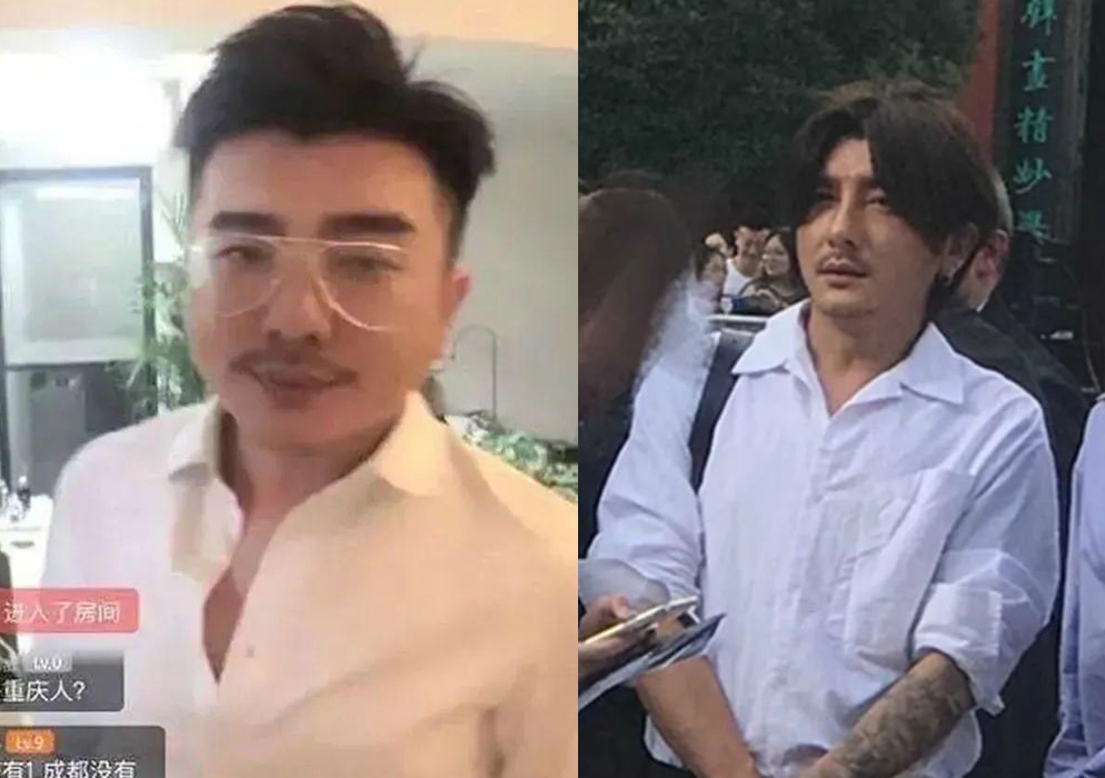 但直播镜头中的他真容示人让网民看呆:这根本买家秀vs卖家秀货不对版啊?!后来被路人抓拍到的生图也和自拍写真照很不一样: