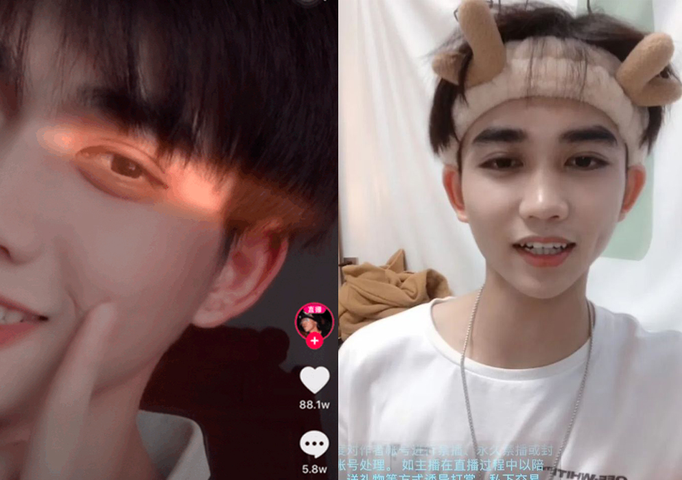 同样直播时本尊外型不算差,但少了滤镜精修感后相貌和照片有点出入的还有这3位网红小哥哥: