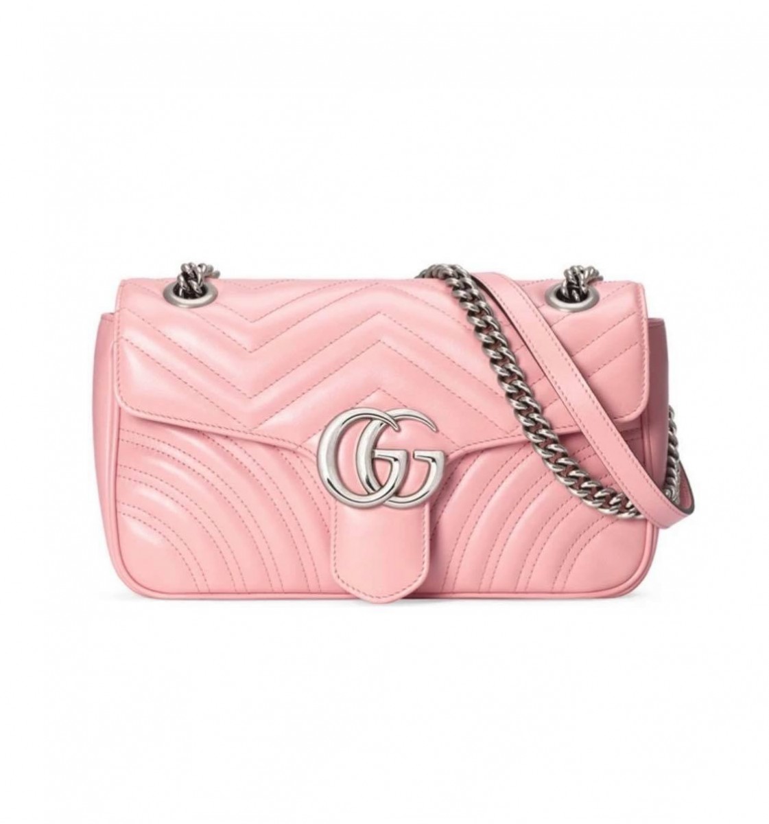 【双十一必买手表包包】Gucci：说到女生包包爱牌，Gucci家的系列肯定不会缺席～尤其GG Marmont系列采用很具结构感的柔软造型设计，加上温柔配色完全就是女生们超想拥有一咖的梦幻包包！ GG Marmont Small Shoulder Bag in Pastel Pink （点击我查看购买详情） >> 原价 RM13,783 | 优惠价 RM11,781