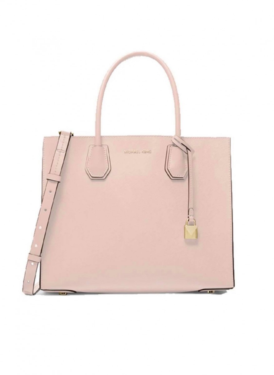 【双十一必买手表包包】Michael Kors Mercer Large Saffiano Leather Tote Bag Soft Pink （点击我查看购买详情） >> 原价 RM2,500 | 优惠价 RM1,320
