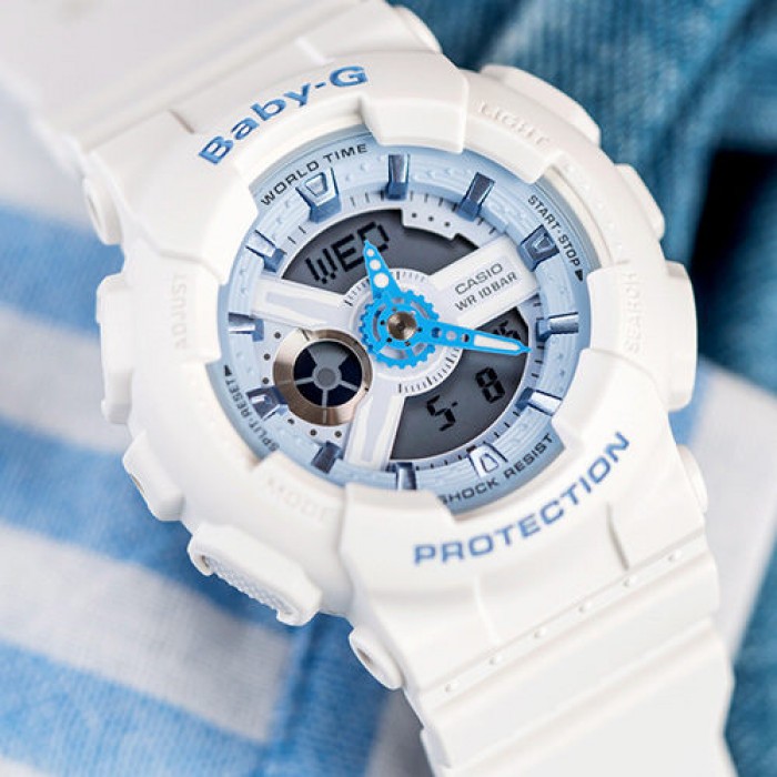 【双十一必买手表包包】Casio：适合不同场合的款式、配色选择多，每只表的价位加上精细工艺设计还CP值超级高！无论是学生党还是上班族都能在Casio腕表系列里挑到最适合自己的表款！ BA-110BE-7A White Women Sports Watch （点击我查看购买详情） >> RM650