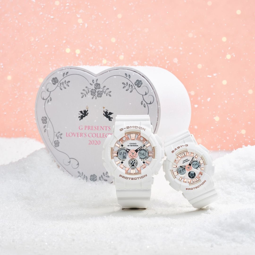 g-shock 玫瑰雪白金
