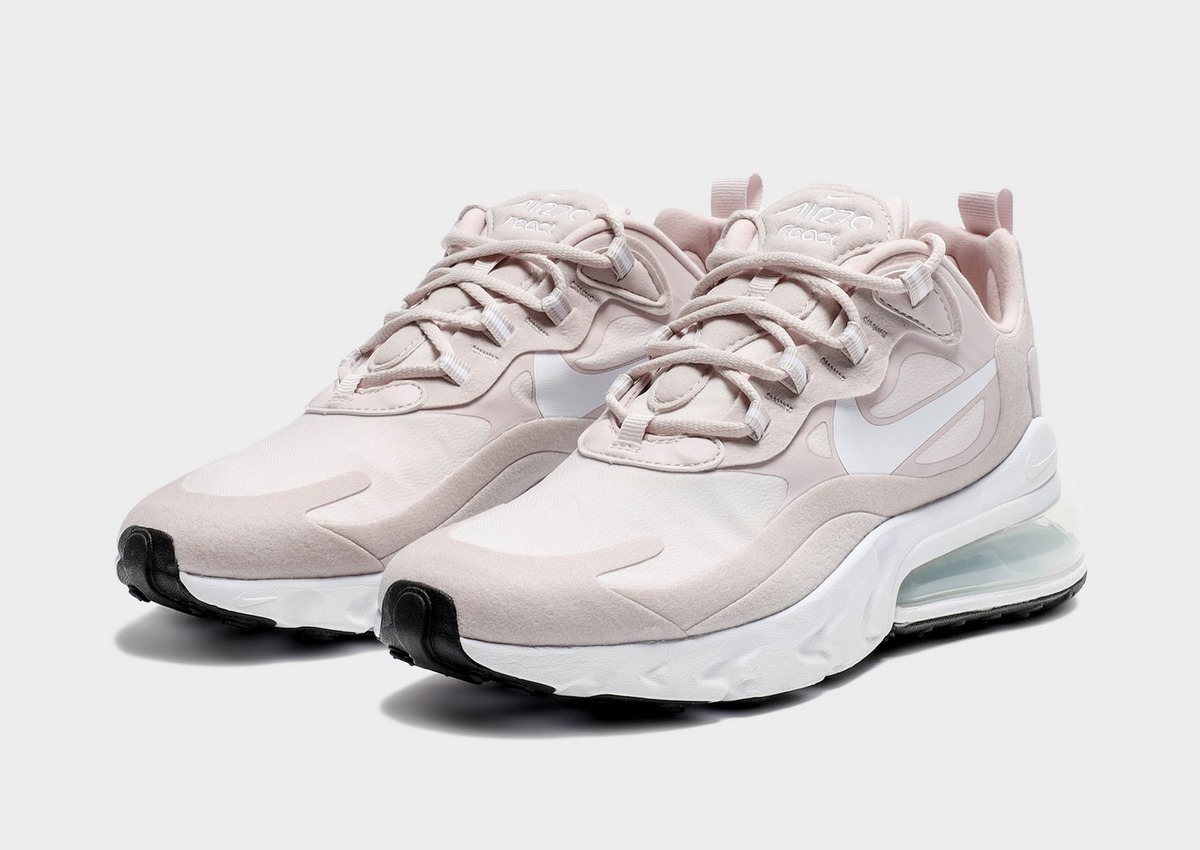 Nike Air Max 270 React 玫瑰柔粉色 | RM609 >> (点击我查看更多购买详情) 微甜感玫瑰柔粉色百搭清新还很减龄,少女心炸裂!