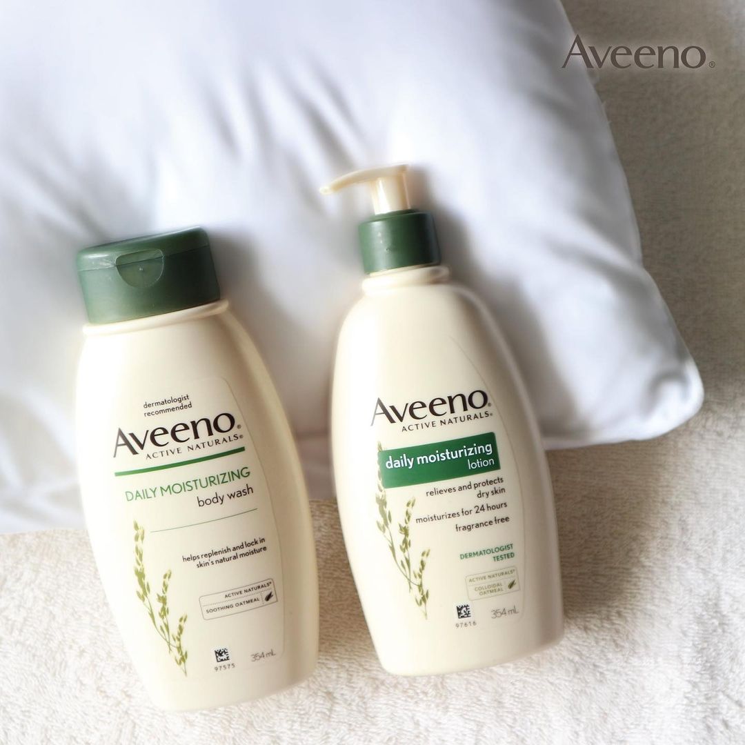 aveeno daily moisturizing body wash and lotion
