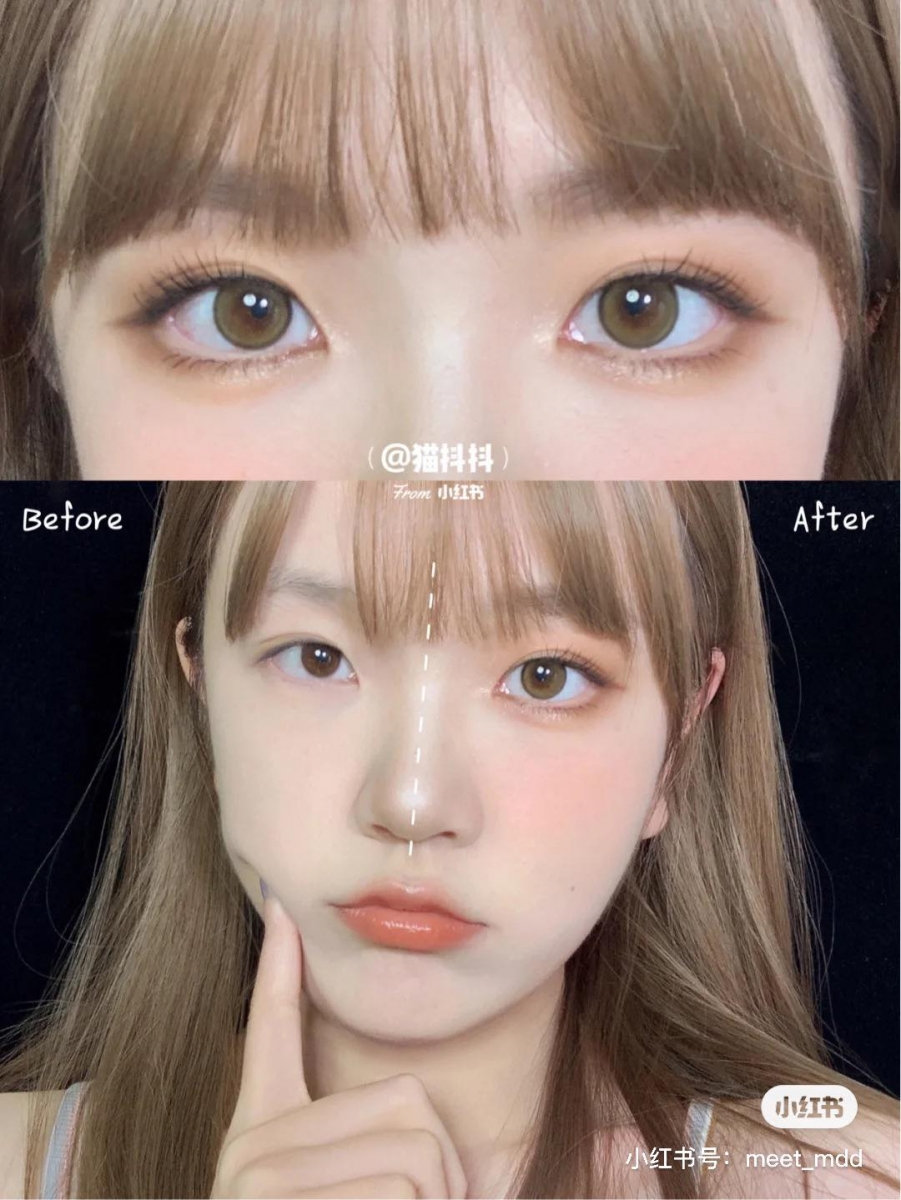 好人缘系女孩桃花眼妆画法(二):日常温柔狗狗眼茶艺眼妆 近期网上超火的「茶艺妆」日常任何场合都适合画,精髓就在若有似无的伪素颜妆效~超温柔的狗狗眼秒get软妹纸feel太?️了!