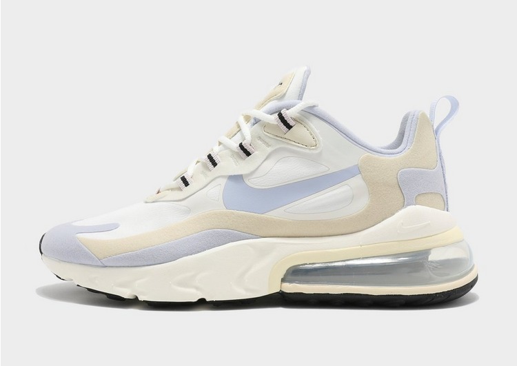 Nike Air Max 270 React 蓝莓奶油色 | 原价 RM609 ? 双十一优惠价 RM487.20 >> (点击我查看更多购买详情) 马卡龙feel的「蓝莓奶油」撞色设计视觉超疗愈!气垫上脚还有很好的增高、拉长腿型比例效果。