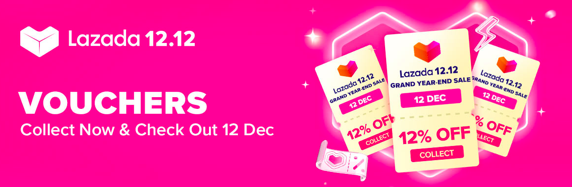 此外Lazada还有不少专享优惠券不间断派发，马上领取存好、踏入双十二使用消费折扣再折扣！