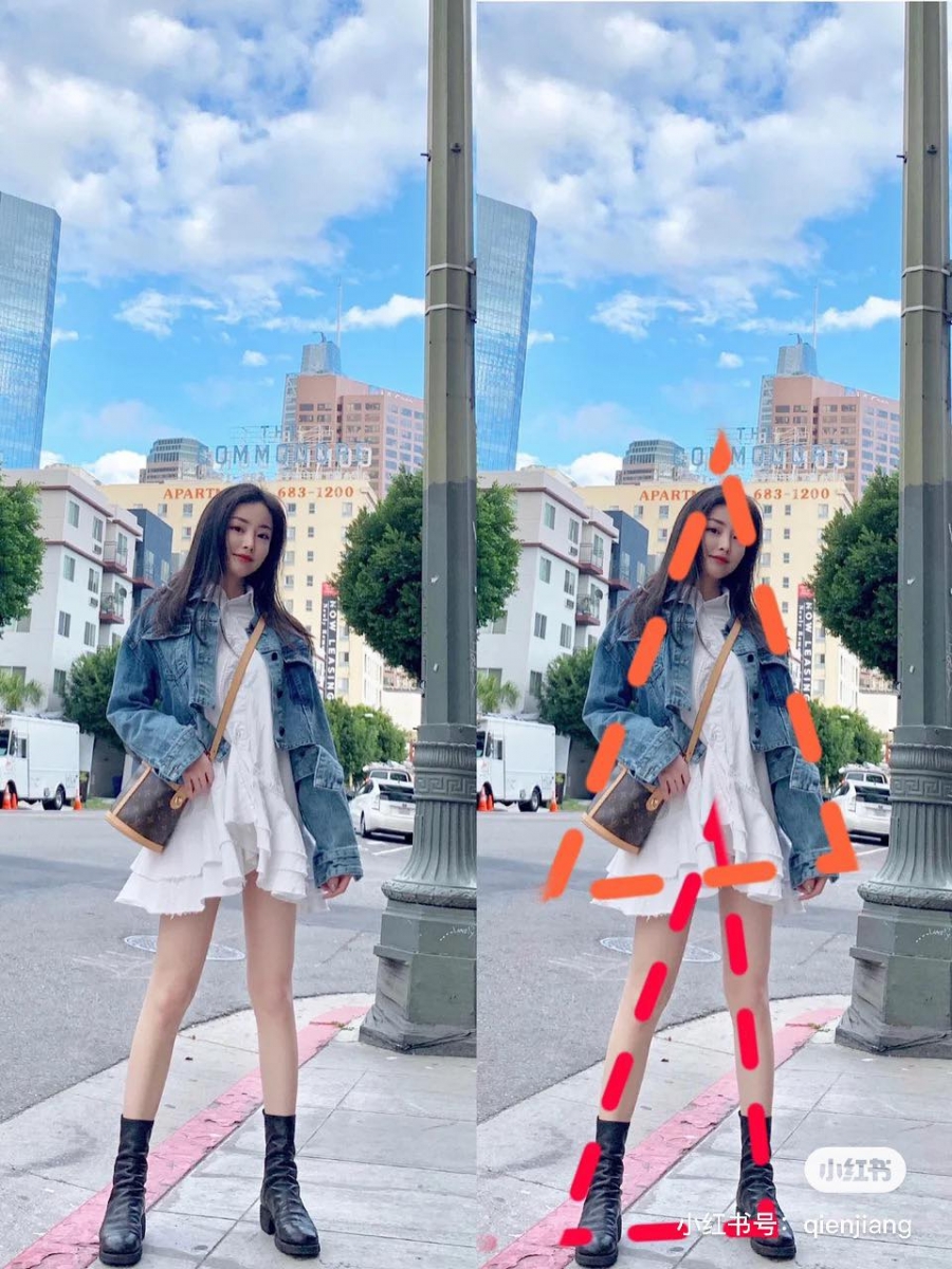 # 单人拍照姿势参考:跨年和几位闺蜜好友聚会或和男友约会,帮彼此拍出好看的朋友圈和INS美照吧~掌握这组「三角拍照姿势」,无论站着或坐着拍都能GET显瘦美照效果哟! 拍全身照是双腿站立呈三角形、双手自然垂落呈三角形都OK~