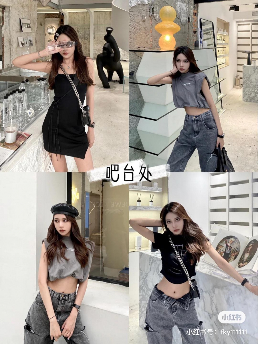 在店里吧台处也能轻松拍出好看照片～不擅长直视镜头做表情的话，可以视觉往旁边看。