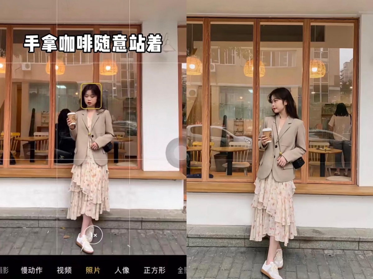 # 露脸拍照法：先来学习一波「露脸拍法」，超简单姿势保证一学就会，还能展现好看OOTD哟！