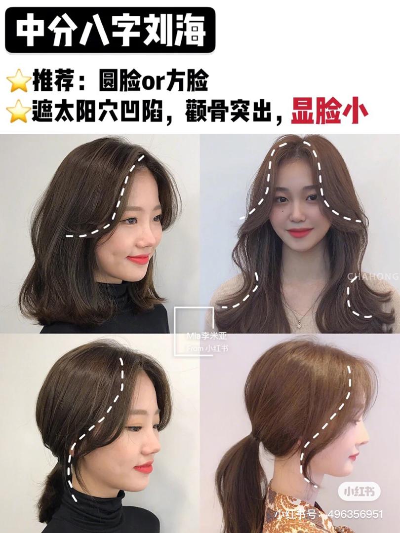 中分八字刘海
