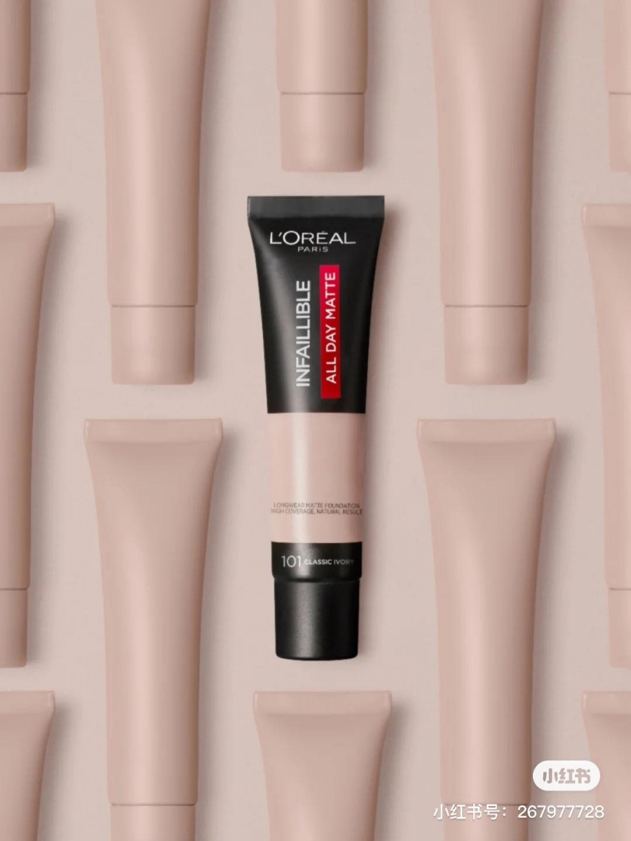 L'Oreal Paris Infallible Pro-Matte 24H Matte Cover Foundation粉底液 被誉为「油皮、混油皮亲妈」的一款超强遮瑕力+控油持久粉底液；奶油慕斯质地上脸即可感觉粉质细腻顺滑。呈现的妆效是全雾面的非常高级、皮肤就像蒙上一层薄纱一样，粉感不厚重还很服帖。>> 原价RM64.90 * 双十二优惠价 RM32.50 + 丰富赠品 【点击查看促销详情】