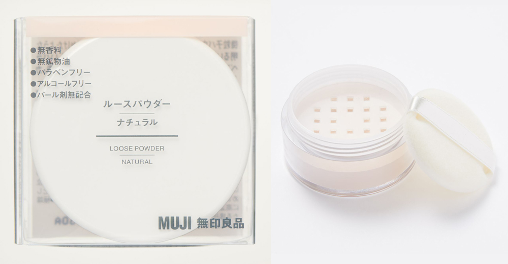 #4 MUJI Loose Powder/Natural/S 蜜粉自然色 : 含有植物萃取成分的蜜粉完全不担拔干,让整体妆容更细致之余其中还含有营造肌肤自然光感的微粒子,难怪日妞都超推荐啊!(RM30.90)