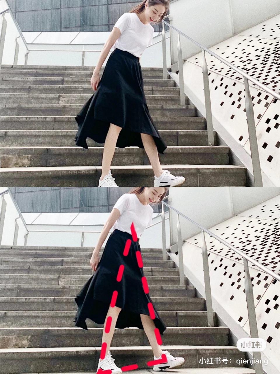 # 单人拍照姿势参考:跨年和几位闺蜜好友聚会或和男友约会,帮彼此拍出好看的朋友圈和INS美照吧~掌握这组「三角拍照姿势」,无论站着或坐着拍都能GET显瘦美照效果哟! 拍全身照是双腿站立呈三角形、双手自然垂落呈三角形都OK~