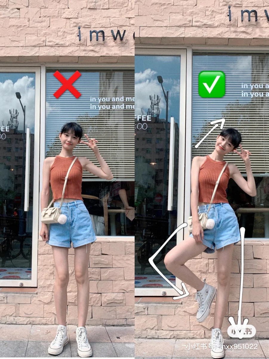 拍照别再直愣愣站着～手脚并用摆Pose画面更自然好看；侧面、直面、背面拍都适用哦！