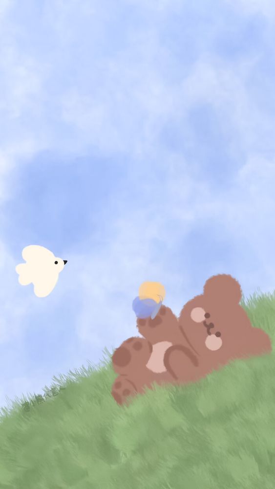 【手机壁纸Wallpaper · 可爱手绘插画系列】 未来会很明朗，好运就在路上。