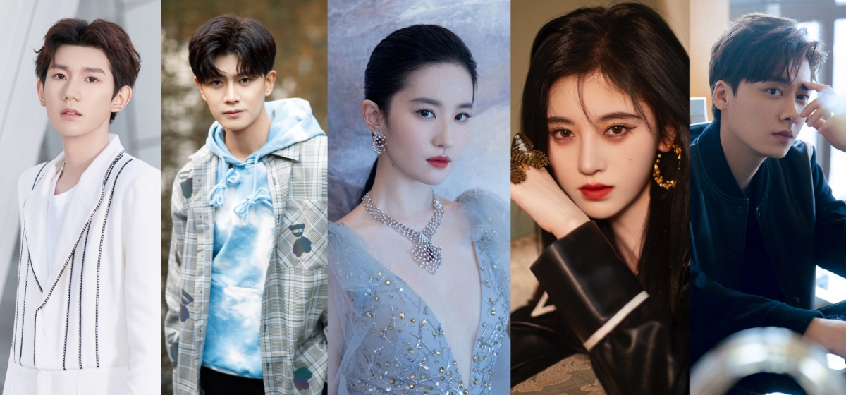 2020年度《艺人网络影响力榜》TOP 16 - 20 ：  王源、任嘉伦、刘亦菲、鞠婧祎、李易峰